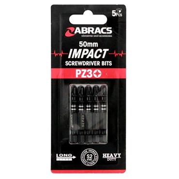 Abracs Impact Bit  Pz3 50mm  5 Pack