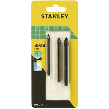 Stanley Drill Bit Tile & Glass 5,6,8mm Set