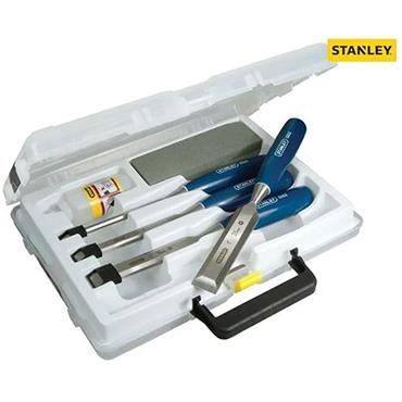 Stanley 4-Piece Chisel Set With Oilstone