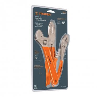 Truper Plier & Spanner 3 Piece Set