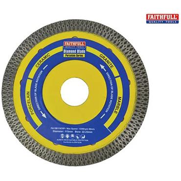 Faithfull Diamond Blade Continued Rim 115mm