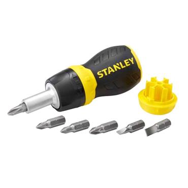 STA066358 STANLEY STUBBY MULTIBIT SCREWDRIVER