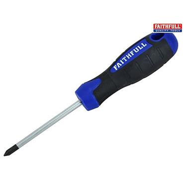 Faithfull Soft Grip Screwdriver 1Ph X 75mm
