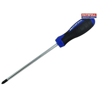 Faithfull Soft Grip Screwdriver 2Pz x 150mm