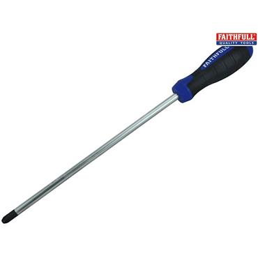 Faithfull Soft Grip Screwdriver Pz4 250mm