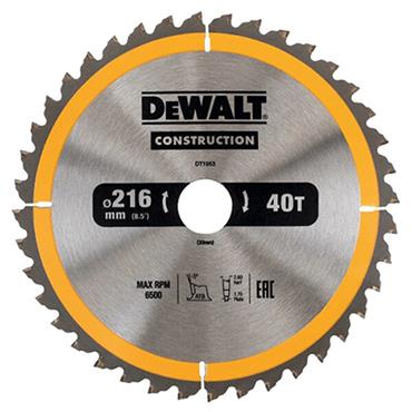 Dewalt Dt1953-Qz Circ Saw Blade 40T 216X30mm