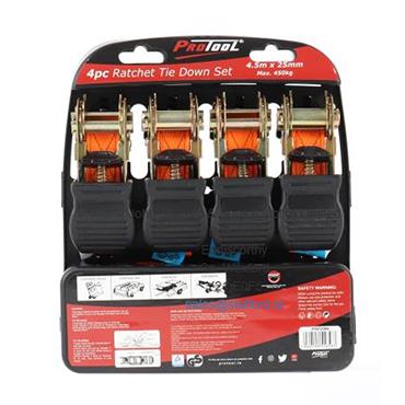 Protool Ratchet Tie Down Set 4 Piece
