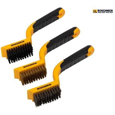 Roughneck Soft Grip Wire Brush Set of 3