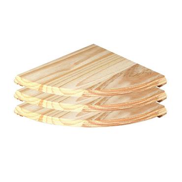 3 PACK NATURAL WOOD CORNER SHELF 562983