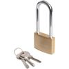 PADLOCK 50MM LONG SHACKLE BRASS MSS04L