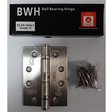 Bwh Satin Fire Hinge 1 Hour 4" 2 Pk