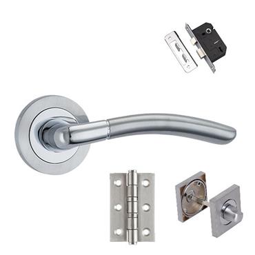 Amalfi Privacy Satin Polished Chrome Box Set