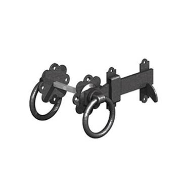 Gm Ring Gate Latch Black 6"