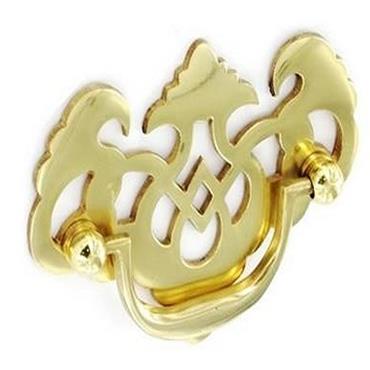 Securit 63mm Brass Plate Handle Fancy