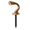 Phonix Brass Tie Back Ball End Hook Small 2Pk