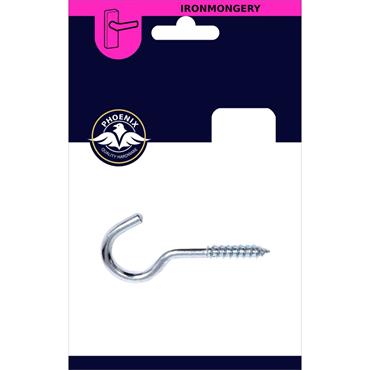 Phonix Screw Hooks 60mm X 10mm 2Pk