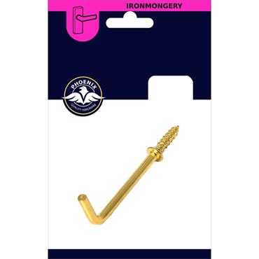 Phonix Dresser Hook Brass 1.5" 4Pk