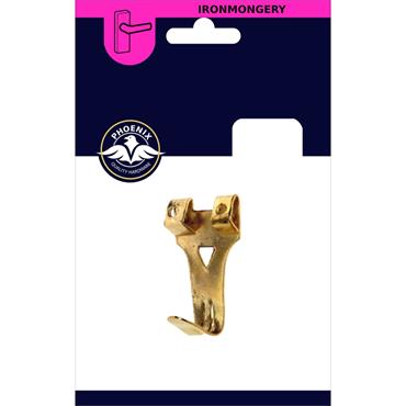 Phonix No.3 Picture Hook Brass Double 4Pk