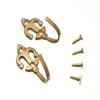 Phonix Brass Fleur De Lys Tie Back Med 2Pk