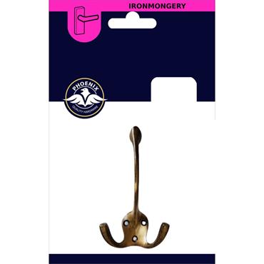 Phonix Tri Hook Antique Finish