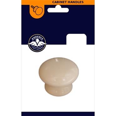 Cream Knob Ceramic 35mm