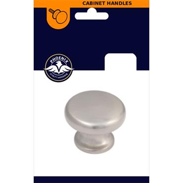 Flat Top Knob Satin Nickel 38mm