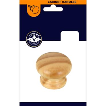 35mm Pine Cupboard Knob Lacquered