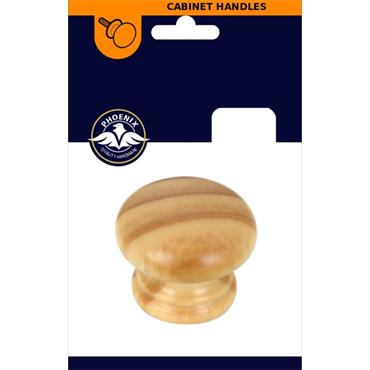 40mm Pine Cupboard Knob Lacquered