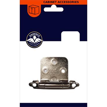 Phonix Self Closing Cabinet Hinge Nickel Pair