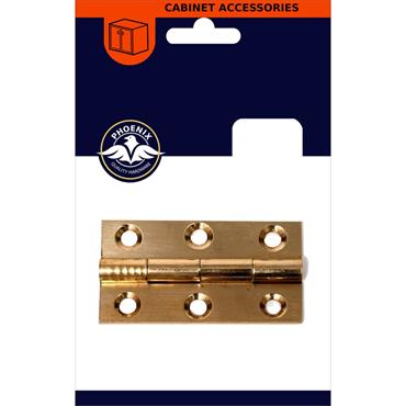 Phonix Brass Butt Hinge 1.5" 2 Pack
