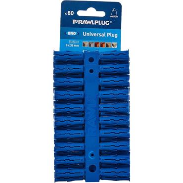 Rawlplug Uno Blue Plug 8mm 4.5X40mm 20Pcs