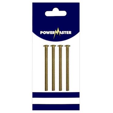 Power Master Socket Screw Brass 50mm 4 Pack