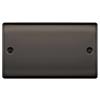 Luceco Double Blank Plate Black Nickel