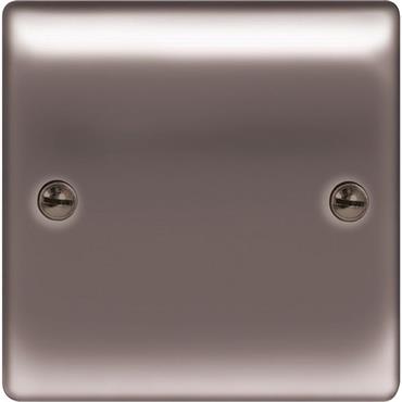 Luceco Single Blank Plate Black Nickel