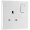 Luceco 1G Switched Socket White 13A