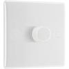 Luceco 1G 2W Push 400W Dimmer Switch White