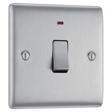 Luceco Double Pole Switch Steel