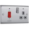Luceco Cooker Switch Socket Steel