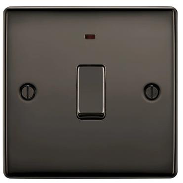Luceco Double Pole Switch Black Nickel