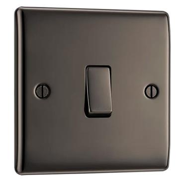 Luceco Plate Switch Interm Black Nickel