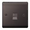 Luceco 1G Telephone Socket Black Nickel