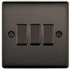 Luceco 3G 2 Way Switch Black Nickel 10A