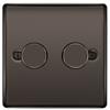 Luceco 2G 2 Way Push Dimmer Black Nickel