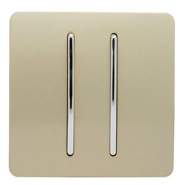 Trendi 2Gang 2Way Gold Switch