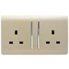 Trendi 2G 13A Switched Socket Gold