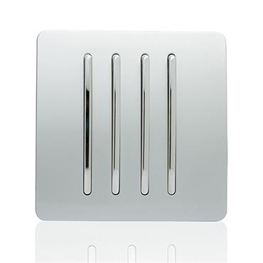 Trendi Switch 2Gang 4 Way Silver
