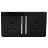 Trendi 2G Switched Socket Black 13A