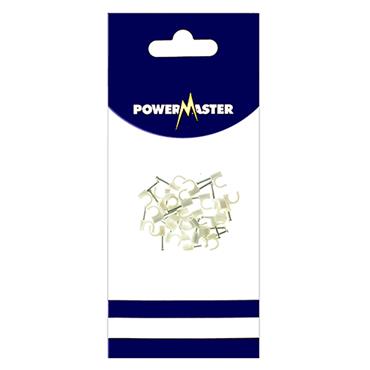 Power Master Round Cable Clips 7mm 20 Pack