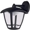 Coach Lantern 4 Panel Top Arm Black 8W