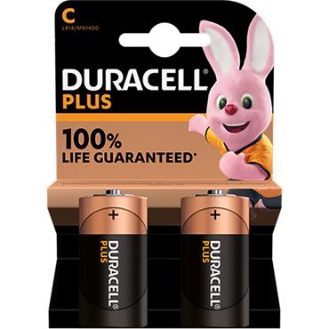 Duracell Plus C Battery 2 Pack